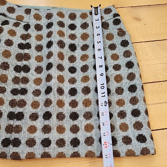 Boden Blue and Brown Polka Dot Pencil Skirt - Picture 6 of 7